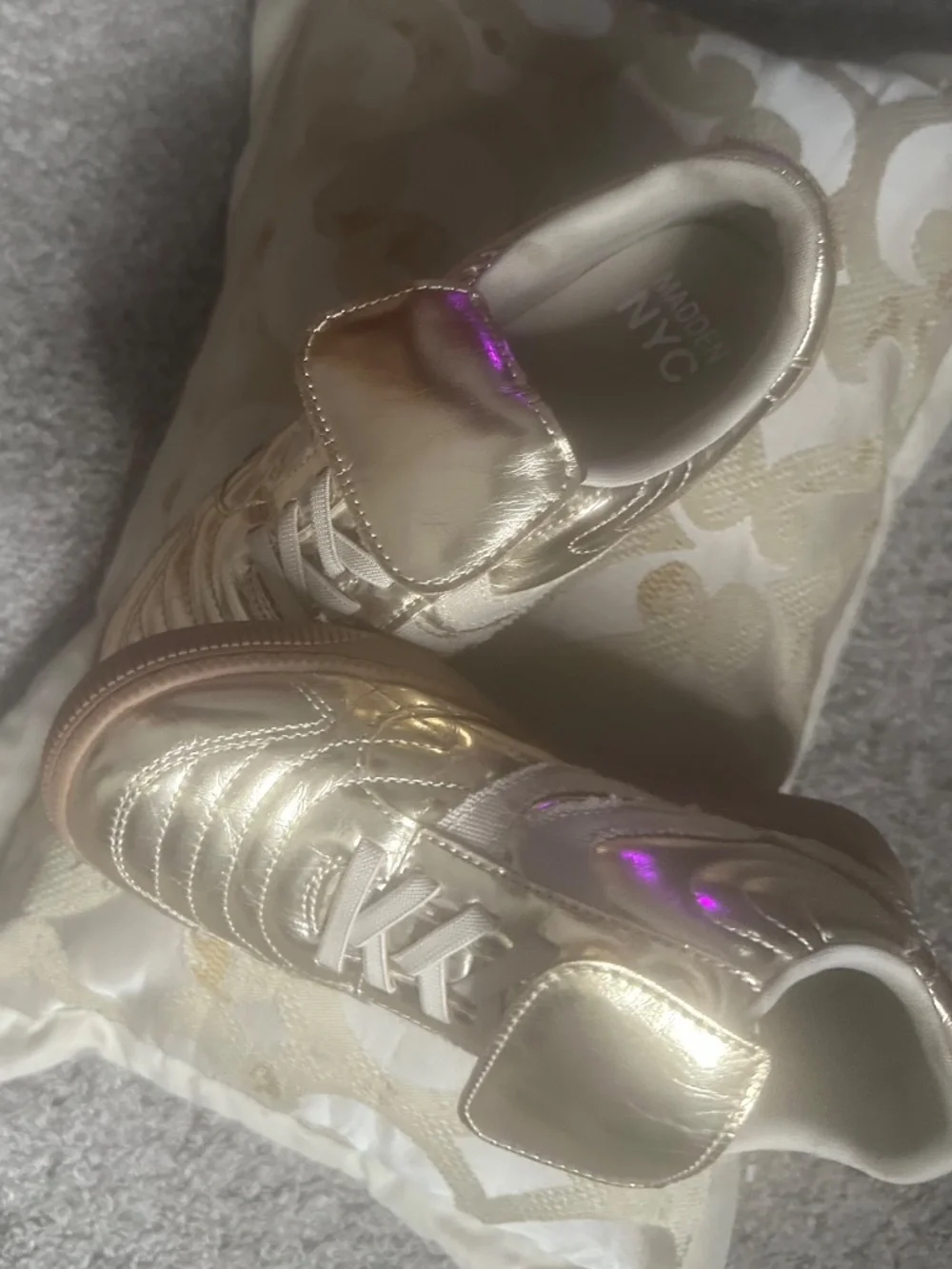 Back to School Special!! Gold Kids Sneakers.